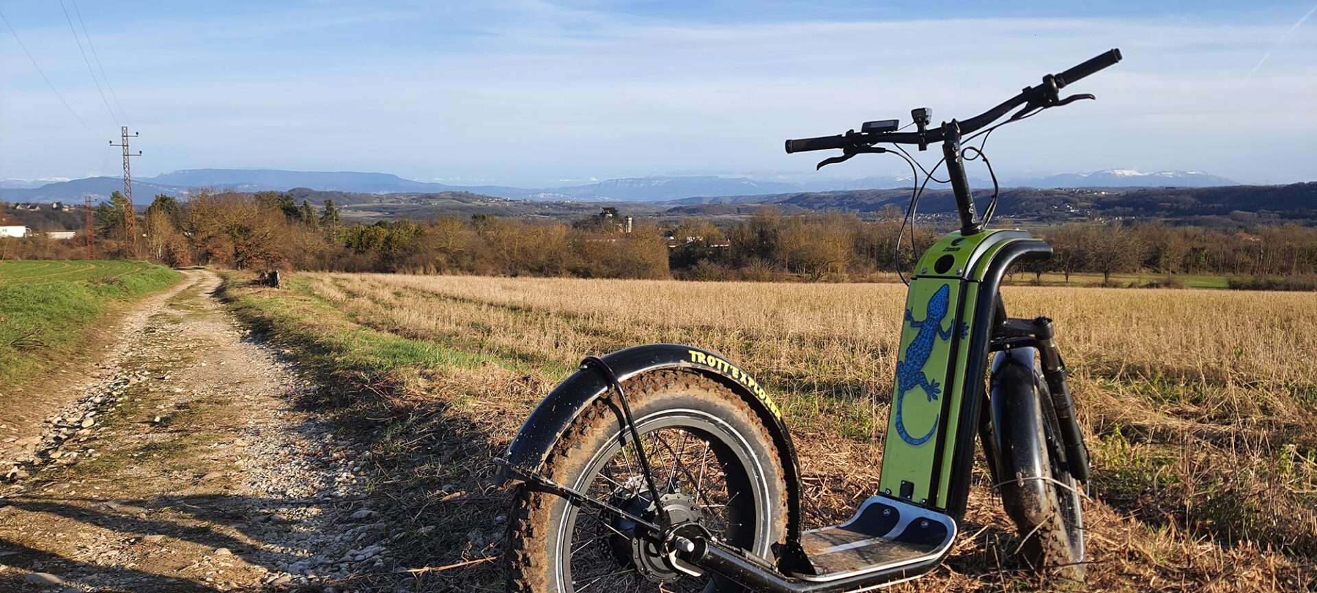 Trottinette électrique tout terrain en Isère